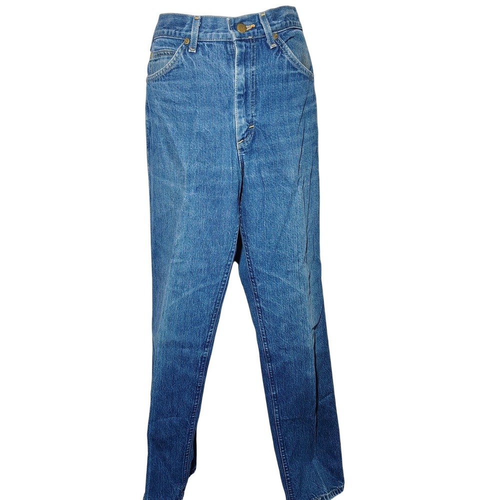 Vintage Lee Riders Mens Jeans 32x34 Made in USA Medium Wash Straight Leg Denim